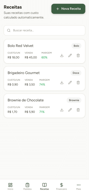 Receitas do Doce Gestão no celular